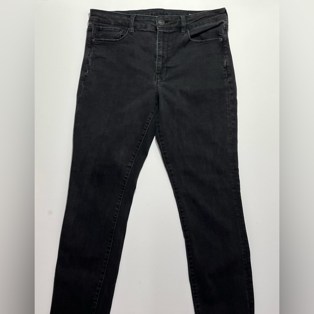 American Eagle High Rise Skinny Jeans, Next Level Stretch, 14 Long, Black